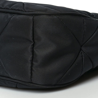 Prada Re-Nylon Triangle Padded Patchwork Shoulder Bag Black 10 of 10
