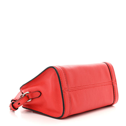 Alexander McQueen Pebbled Calfskin Mini Padlock Tote Red 4 of 11