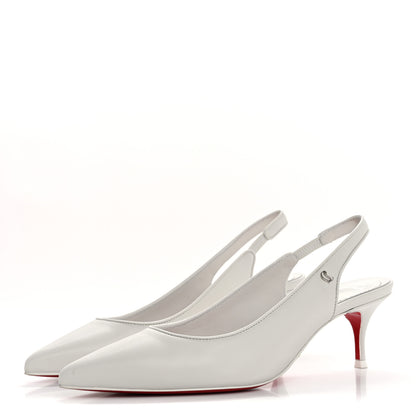 Christian Louboutin Nappa Sporty Kate Slingback 55 Pumps 36 White 4 of 9