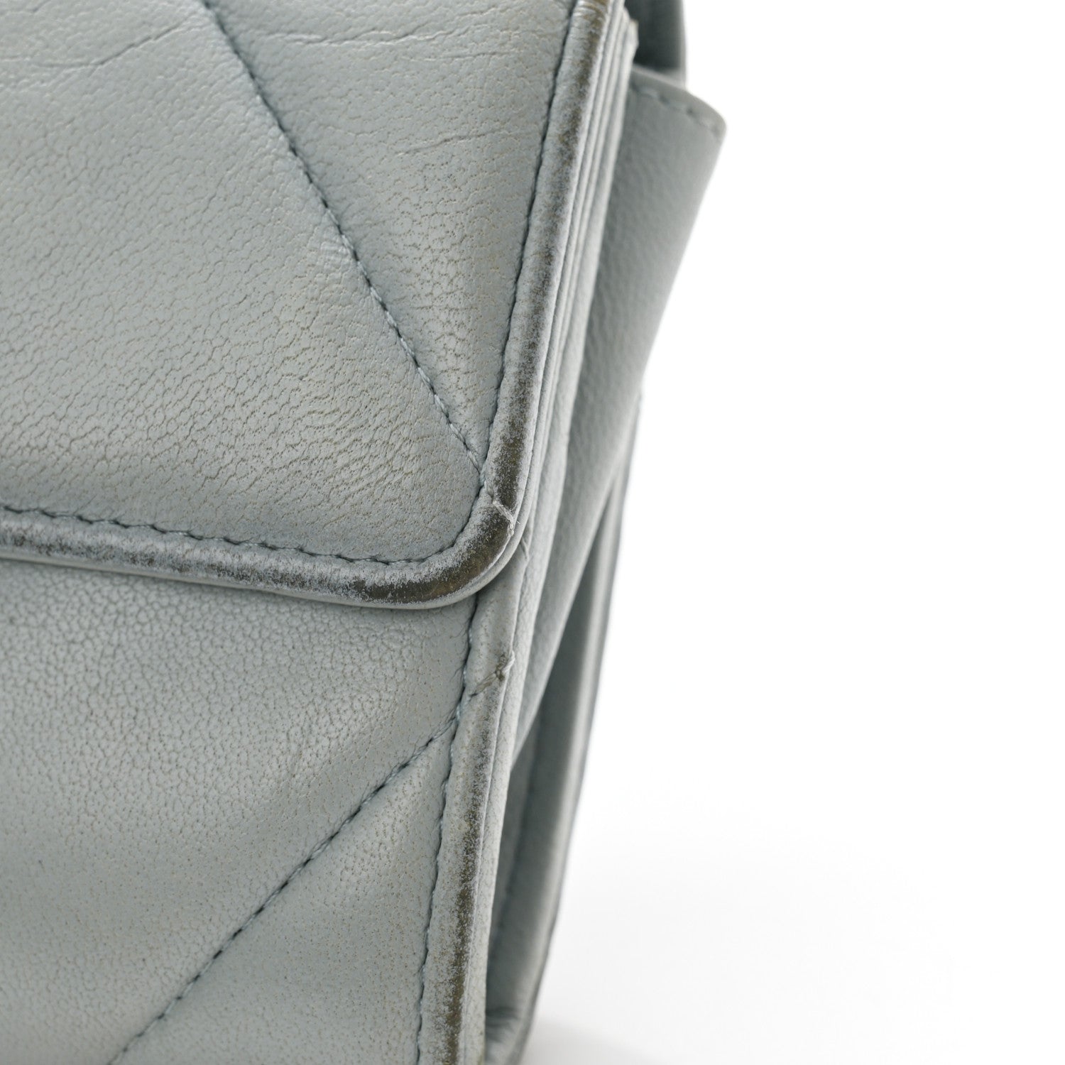 Chanel Lambskin Quilted Chanel 19 Flap Wallet Light Blue 11 of 12