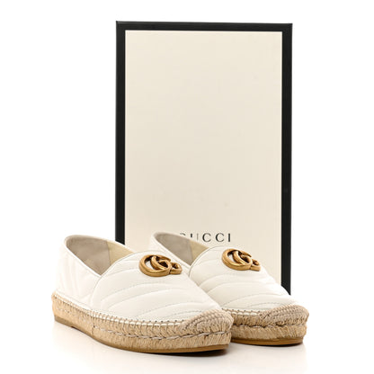 Gucci Nappa Matelasse GG Marmont Espadrilles 38 Great White 9 of 9
