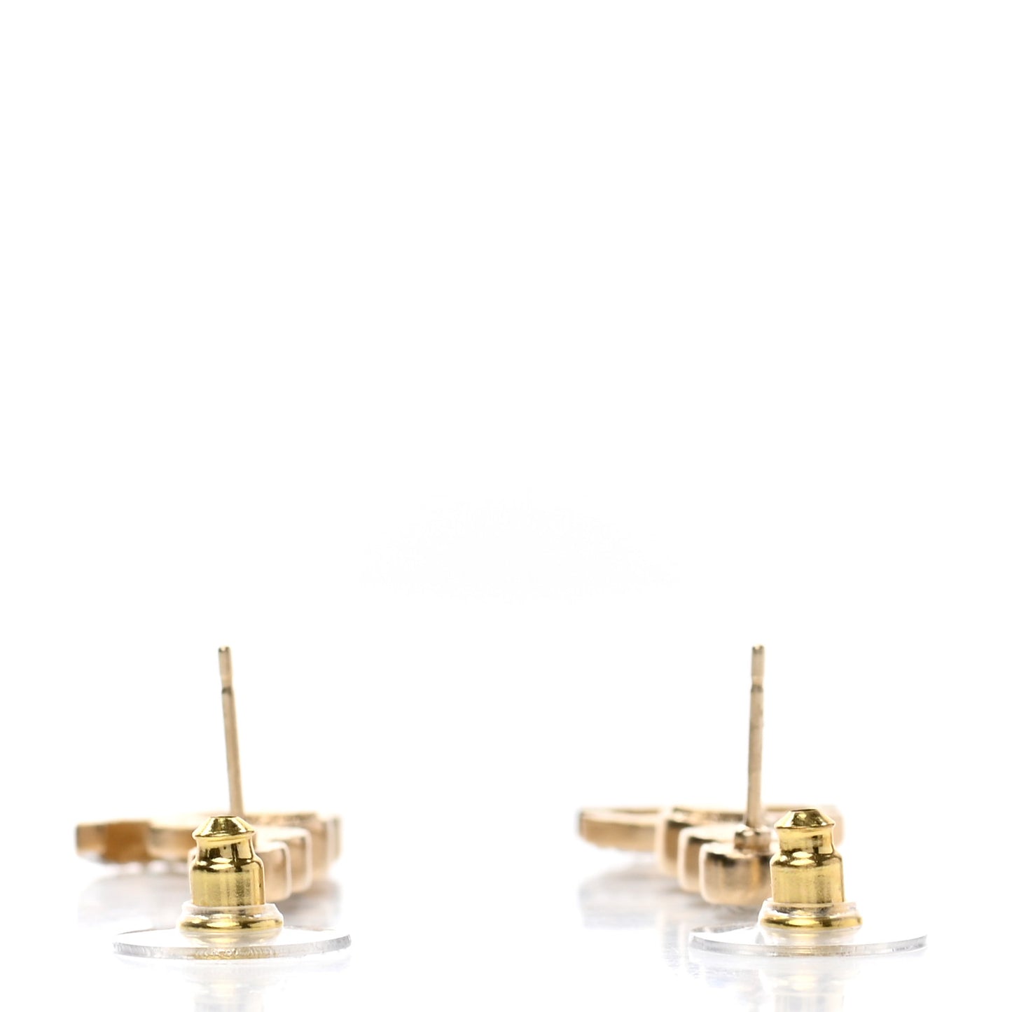 Crystal CC Drop Earrings Gold