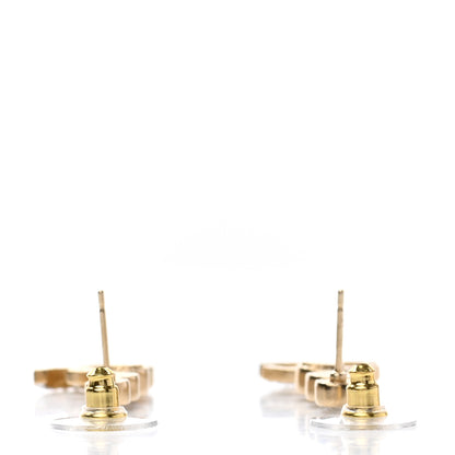 Chanel Crystal CC Drop Earrings Gold 3 of 4