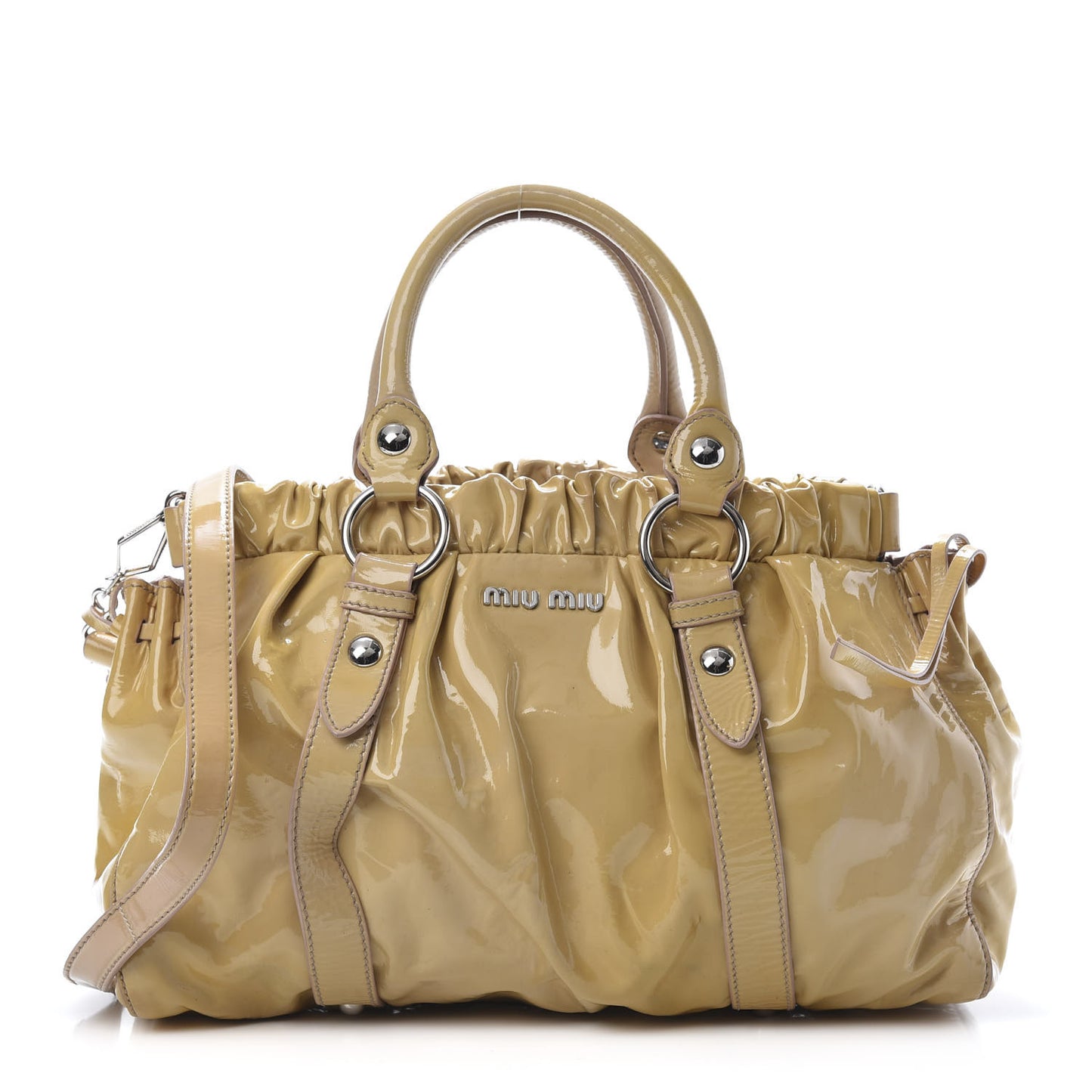 Vernice Gathered Tote Beige