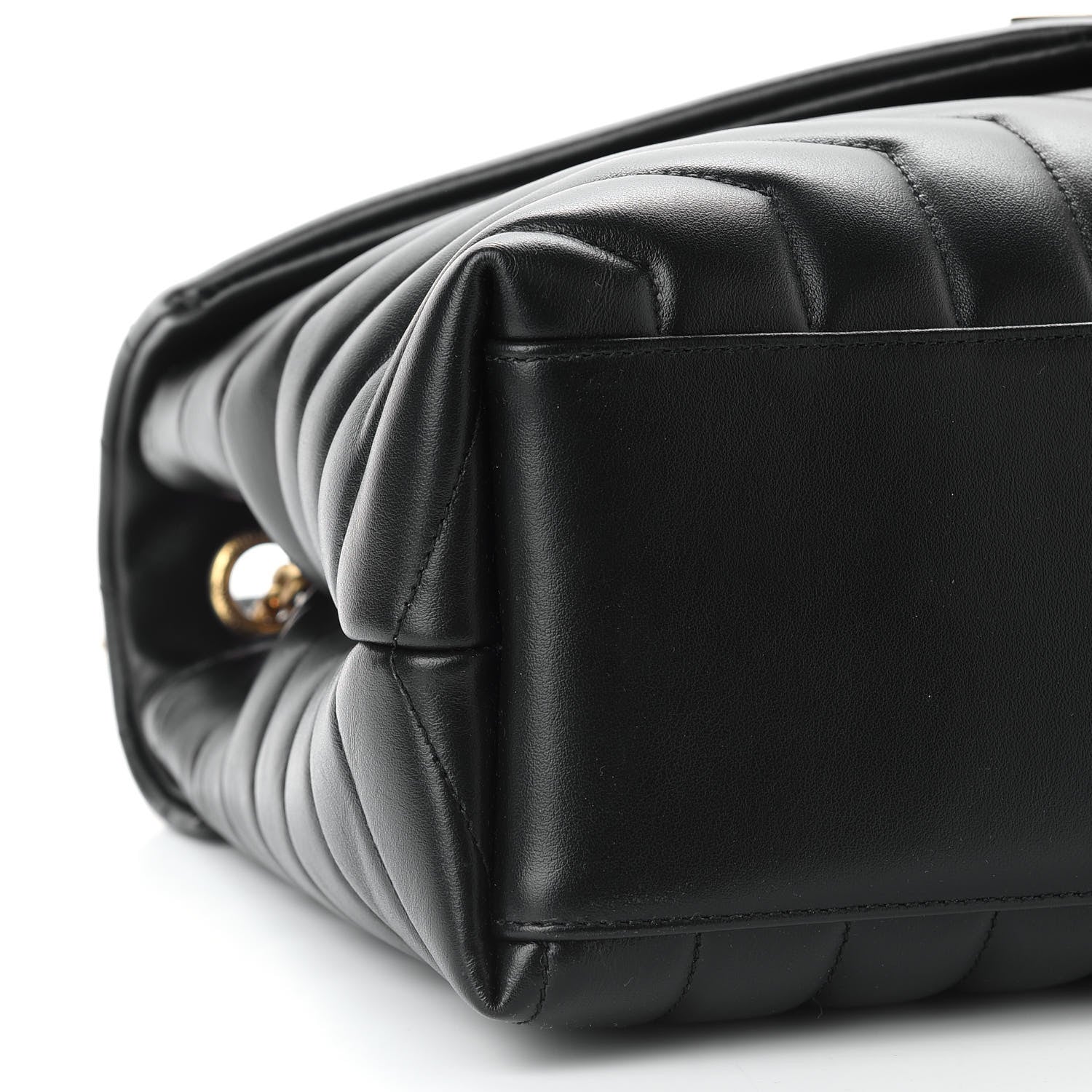 Saint Laurent Calfskin Y Quilted Monogram Medium Loulou Chain Satchel Black 7 of 8