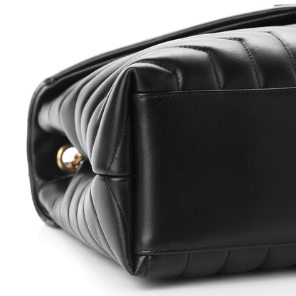 Saint Laurent Calfskin Y Quilted Monogram Medium Loulou Chain Satchel Black 7 of 8