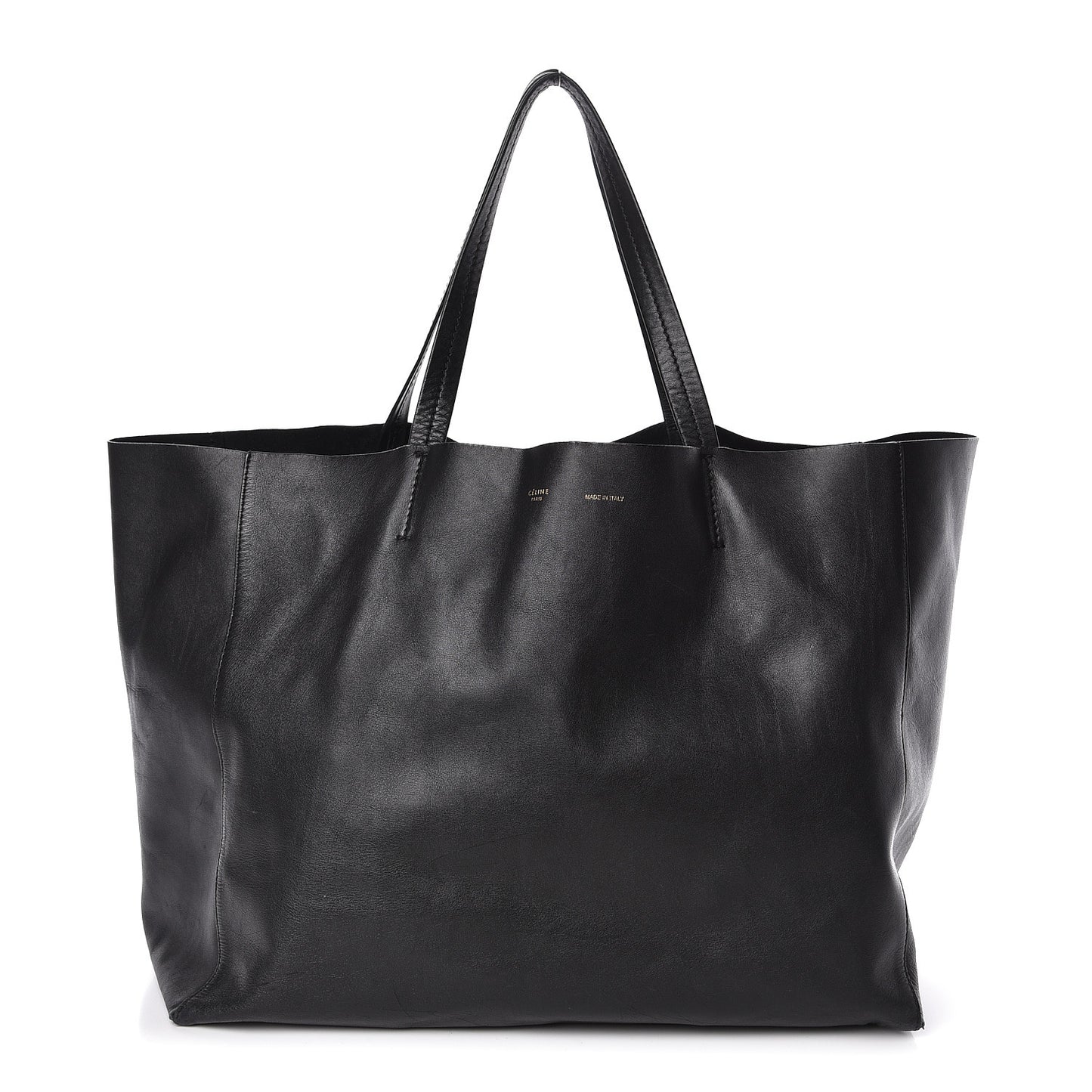Lambskin Horizontal Cabas Black