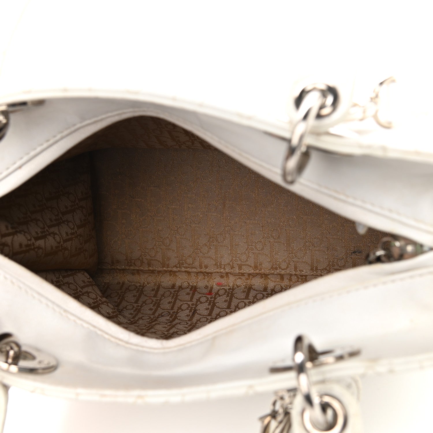 Christian Dior Lambskin Cannage Medium Lady Dior White 5 of 24