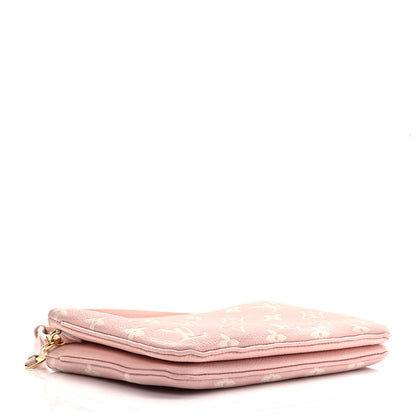Louis Vuitton Empreinte Monogram Double Zip Pochette Rose 4 of 9
