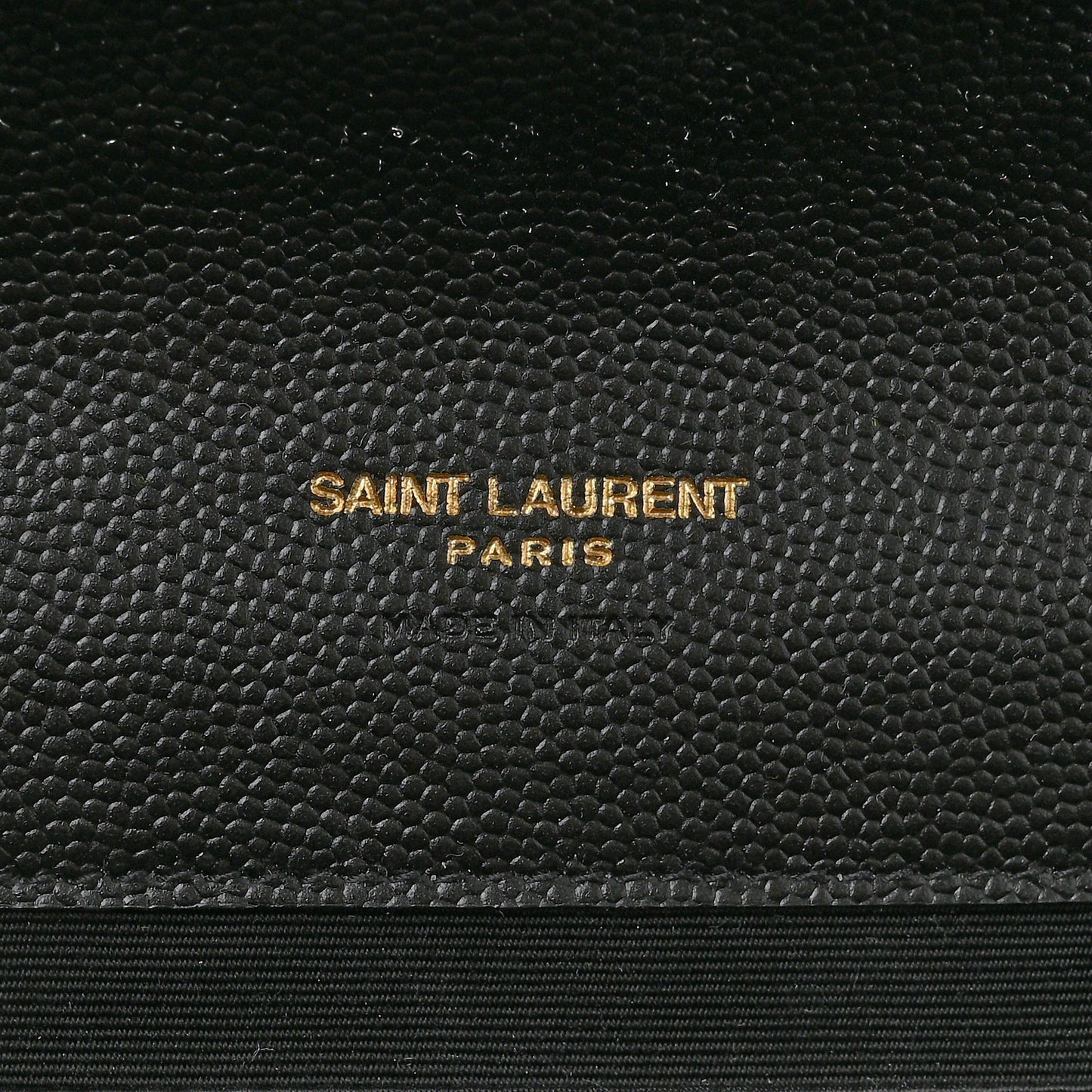 Grain De Poudre Matelasse Chevron Monogram Envelope Clutch Black