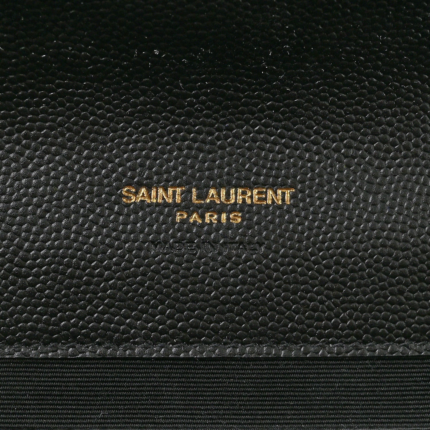 Saint Laurent Grain De Poudre Matelasse Chevron Monogram Envelope Clutch Black 6 of 9