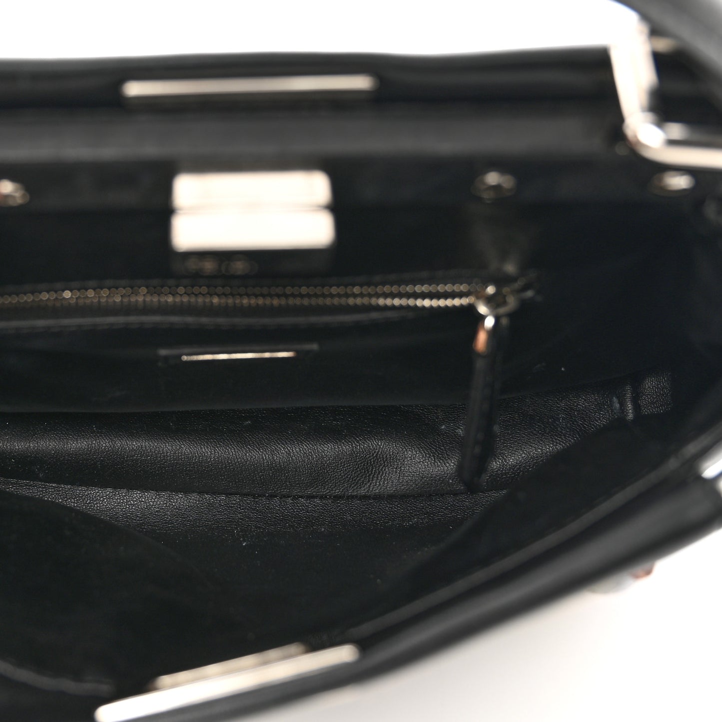 Nappa Rosebud Embroidered Mini Peekaboo Iconic Satchel Black Multicolor