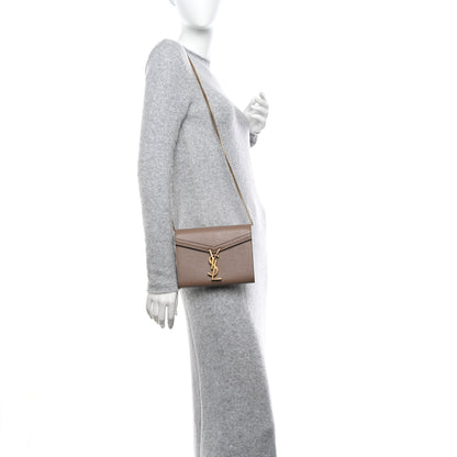 Saint Laurent Grain De Poudre Monogram Cassandra Clasp Bag Latte 2 of 10