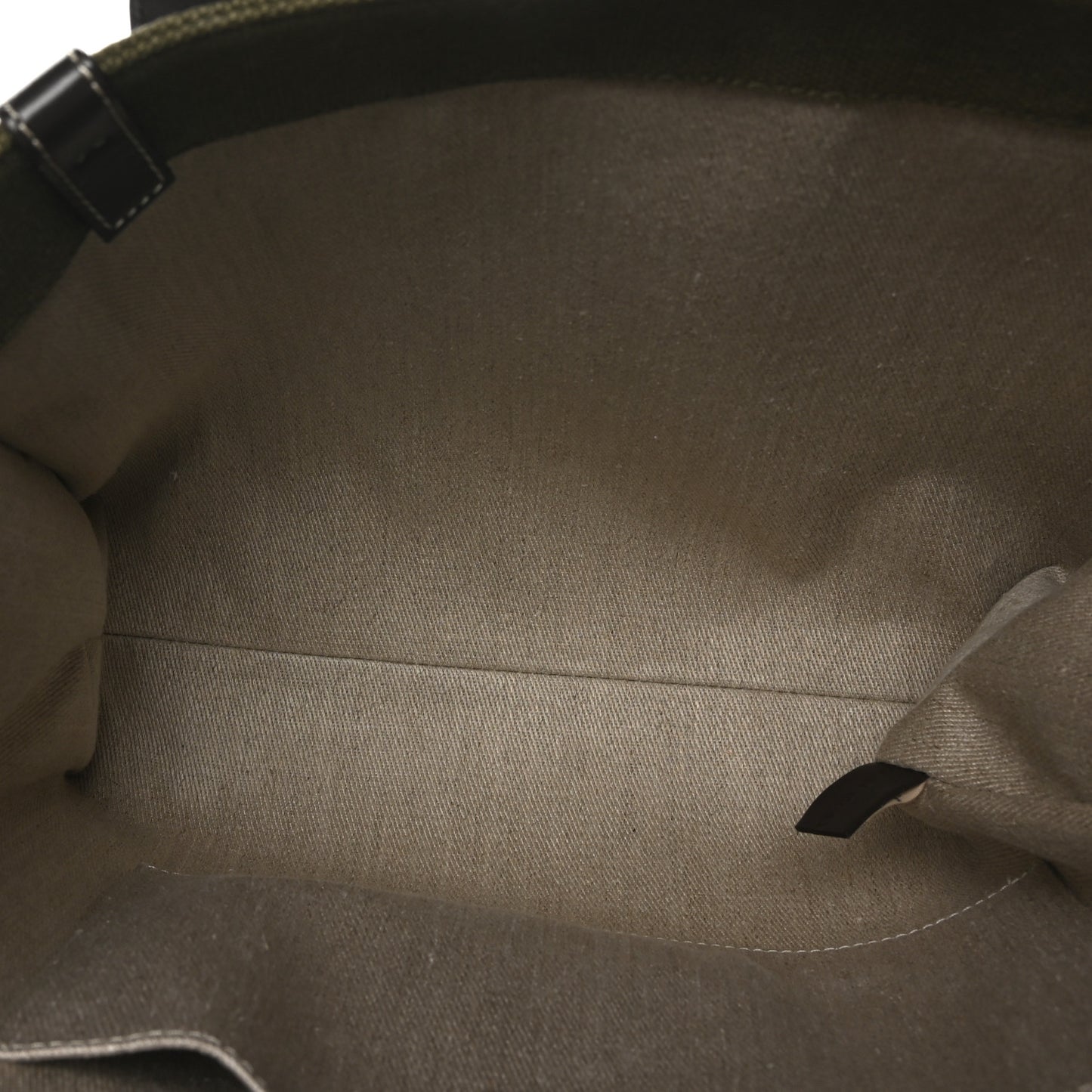 Linen Calfskin Medium Woody Tote Warm Green