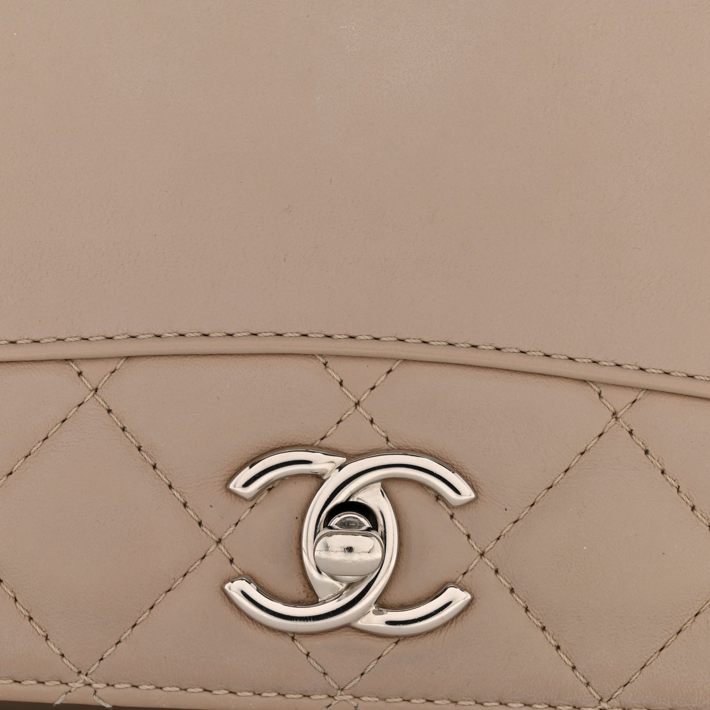 Calfskin Small Tramezzo Flap Beige