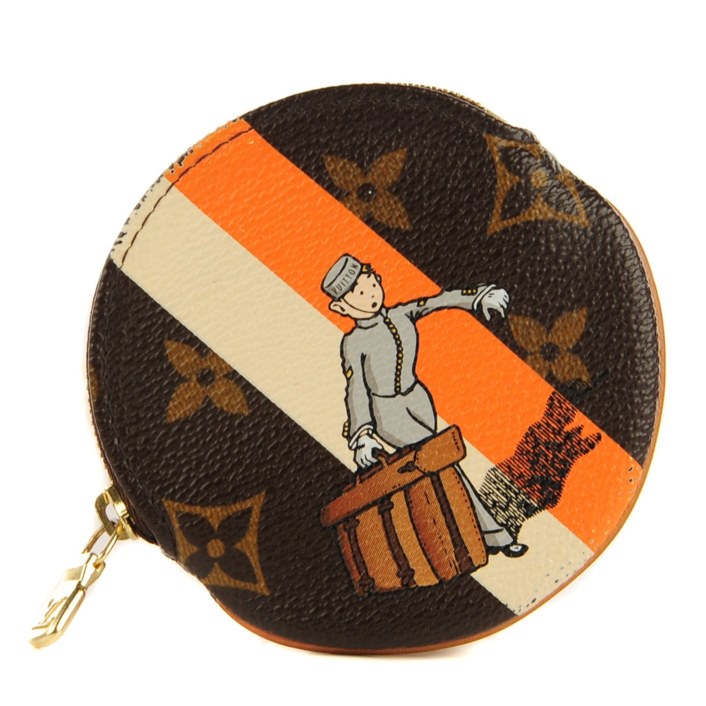 Monogram Groom Round Coin Purse
