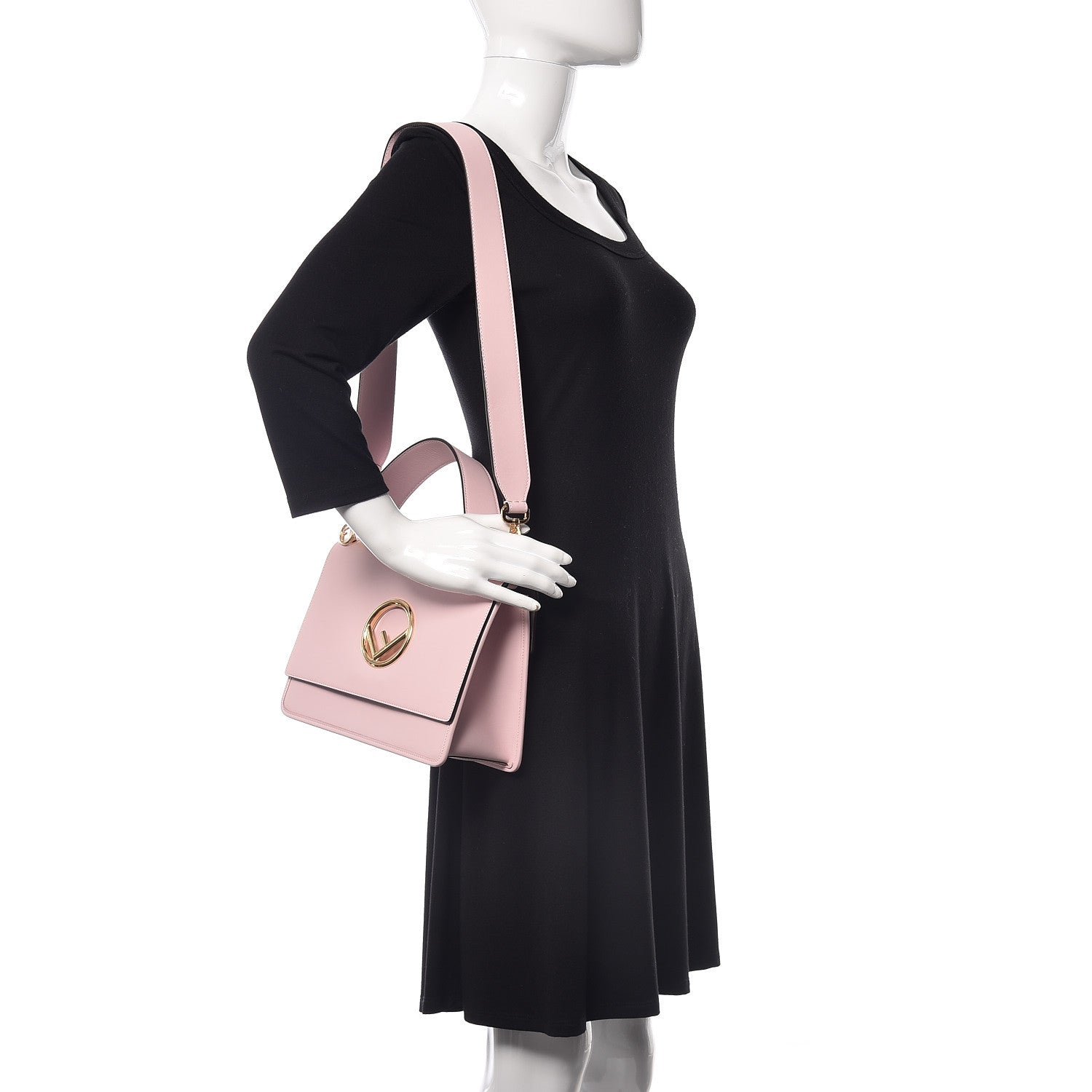 Fendi Vitello Century Opaco F is Fendi Kan I Shoulder Bag Rosa Blossom 2 of 10