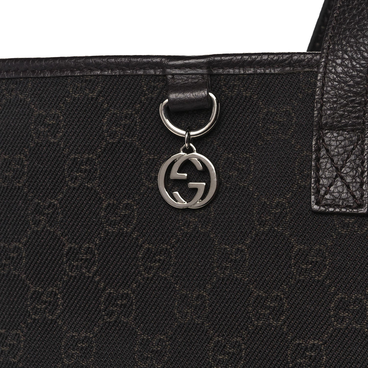 Gucci Nylon Monogram Large Tote Dark Brown 13 of 14