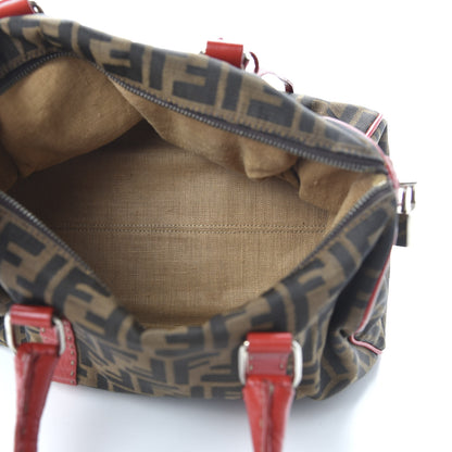 Fendi Zucca Cuoio Romano Selleria Medium Boston Tobacco Rosso Scuro 5 of 10