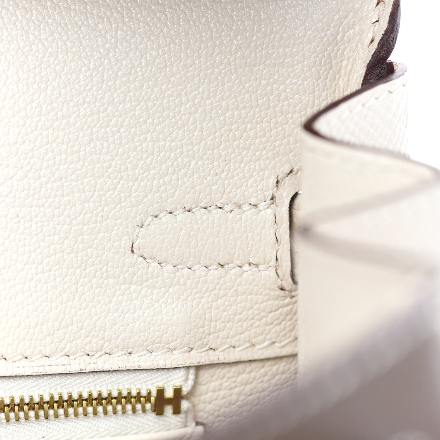 Hermes Epsom Horseshoe Birkin 25 Etoupe Craie 21 of 35