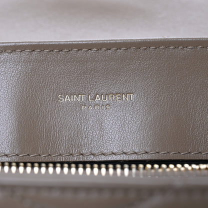 Saint Laurent Calfskin Y Quilted Monogram Medium Loulou Chain Satchel Dark Latte 6 of 12