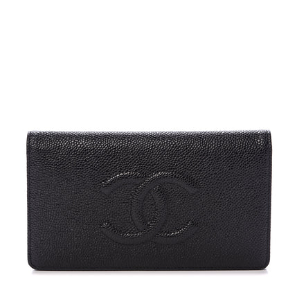 Chanel Caviar Timeless CC Yen Wallet Black 1 of 11