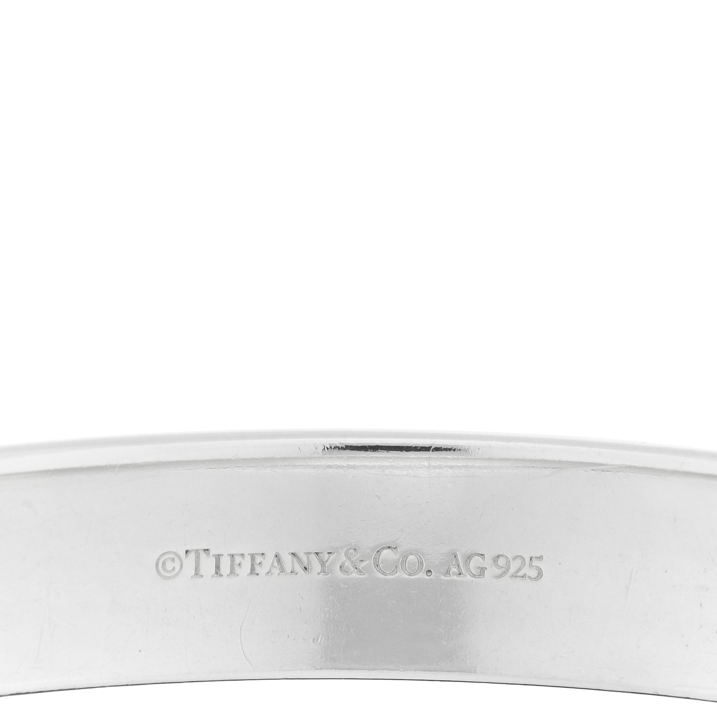 Sterling Silver Diamond Narrow Locks Bangle Bracelet