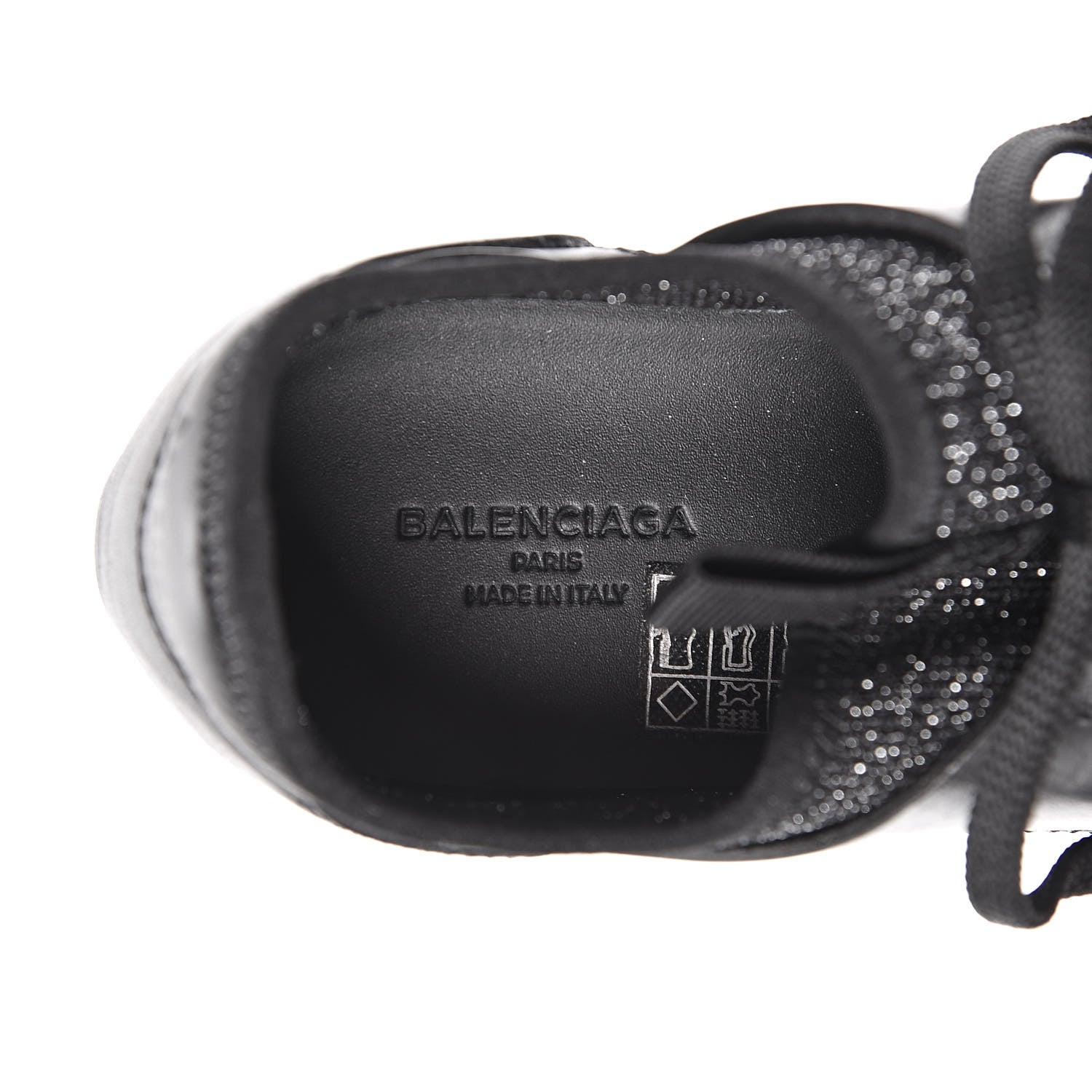 Balenciaga Mesh Lurex Calfskin Womens Race Runner Sneakers 35 Black 7 of 8