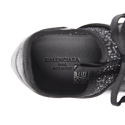 Balenciaga Mesh Lurex Calfskin Womens Race Runner Sneakers 35 Black 7 of 8
