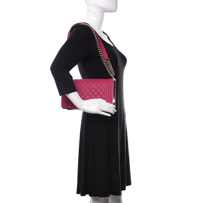 Chanel Caviar Quilted Medium Boy Flap Fuchsia 2 of 11