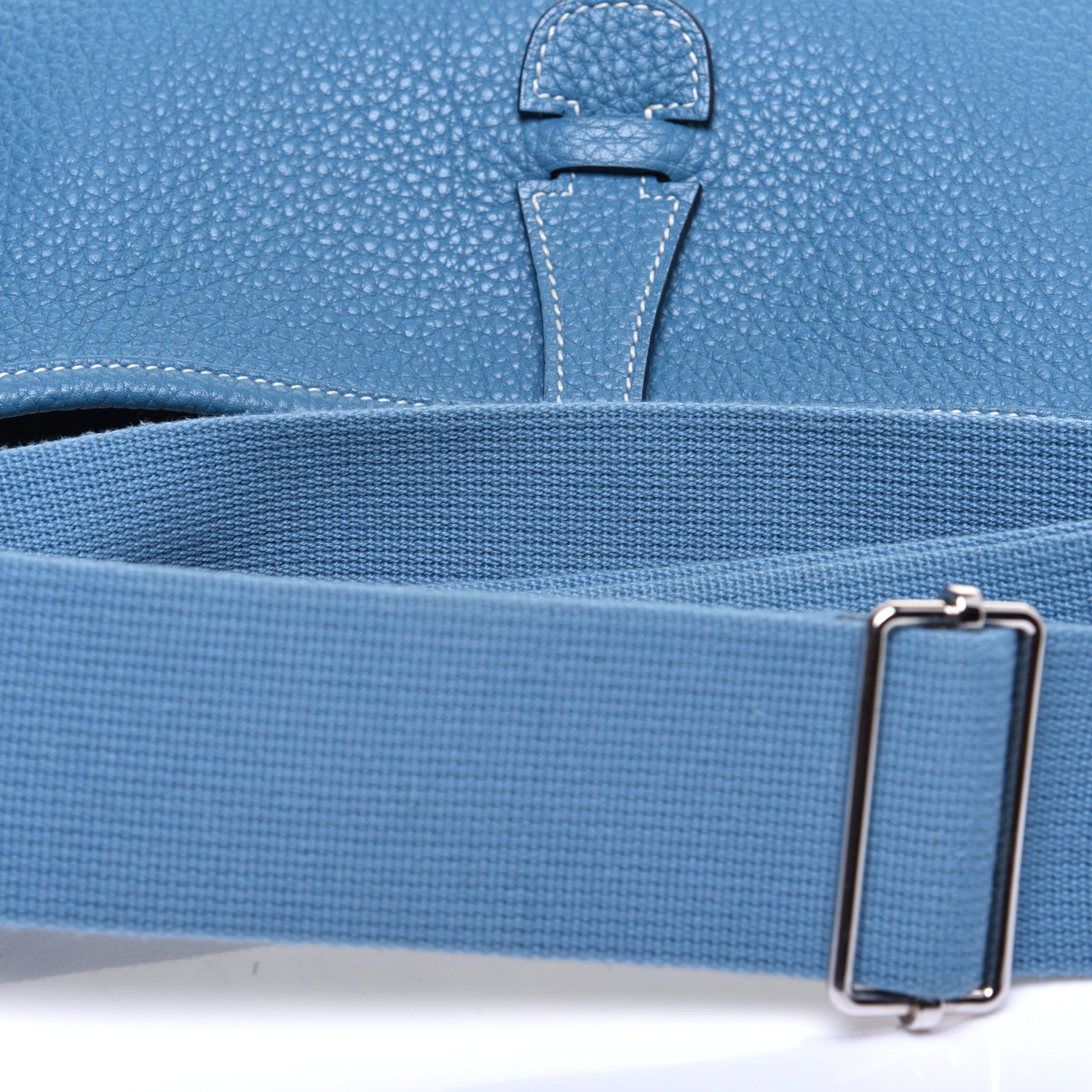 Hermes Taurillon Clemence Evelyne III PM Blue Jean 11 of 11