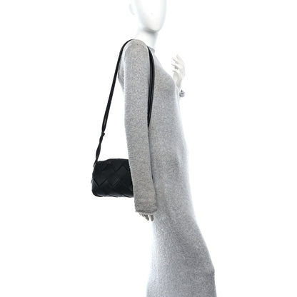 Bottega Veneta Lambskin Maxi Intreccio Small Cassette Camera Bag Black 2 of 11