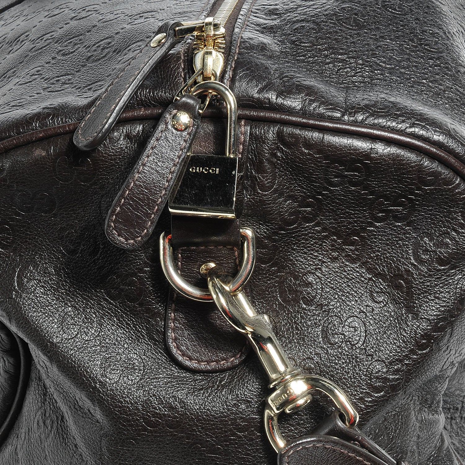 Gucci Guccissima Large Carry On Duffle Chocolate 8 of 8