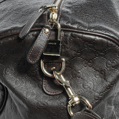 Gucci Guccissima Large Carry On Duffle Chocolate 8 of 8