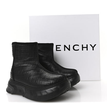 Givenchy Calfskin Logo Embossed Marshmallow Boots 37 Black 8 of 8