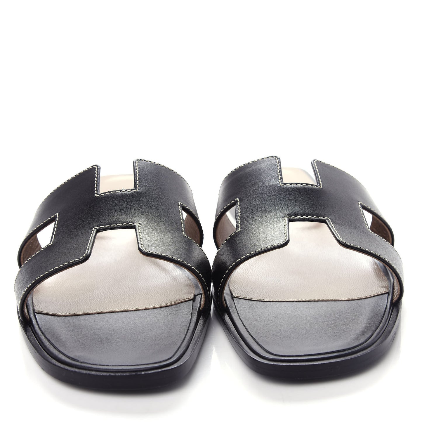 Box Calfskin Oran Sandals 40 Black