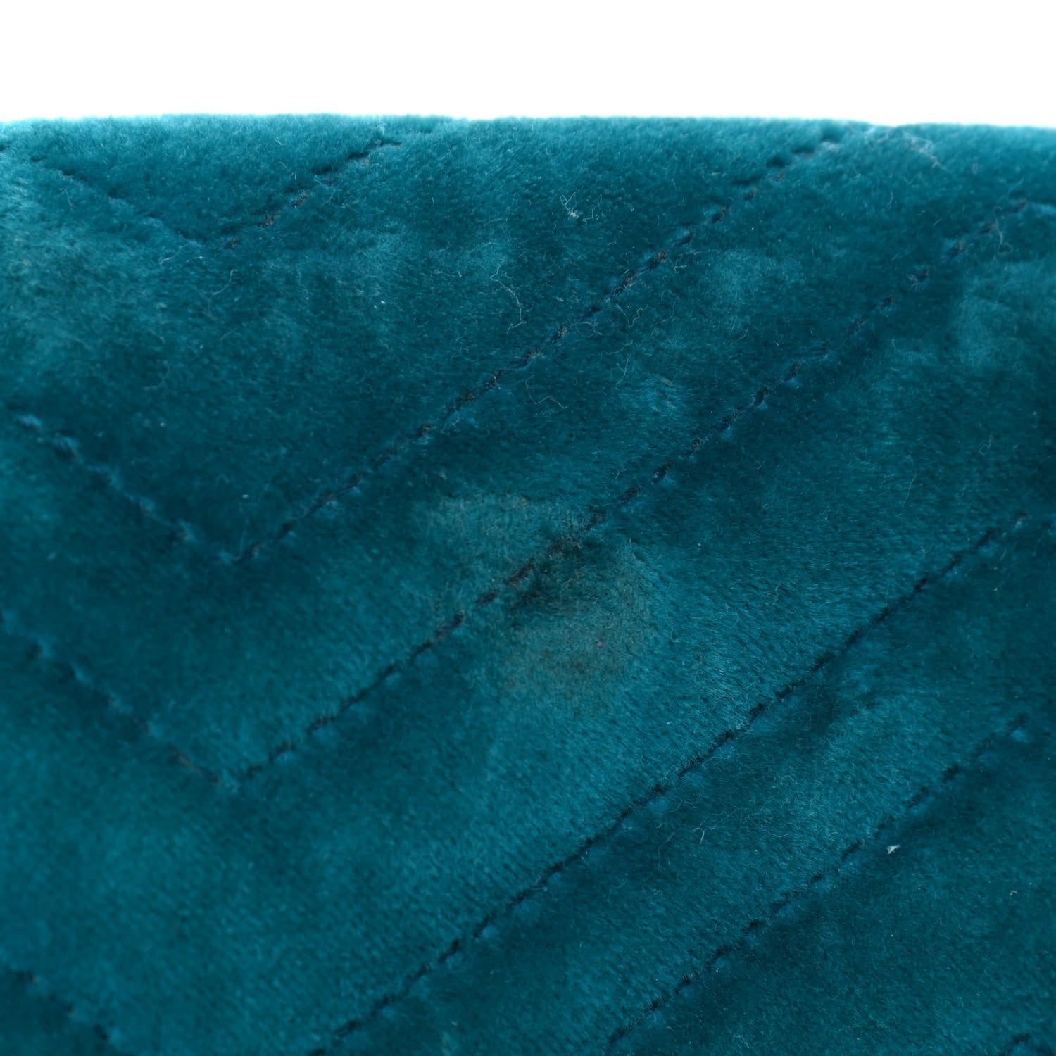 Gucci Velvet Matelasse Small GG Marmont Shoulder Bag Pavone Cyan 8 of 11