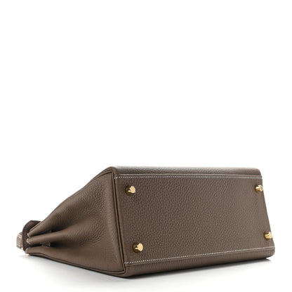 Hermes Togo Kelly Retourne 28 Etoupe 4 of 13