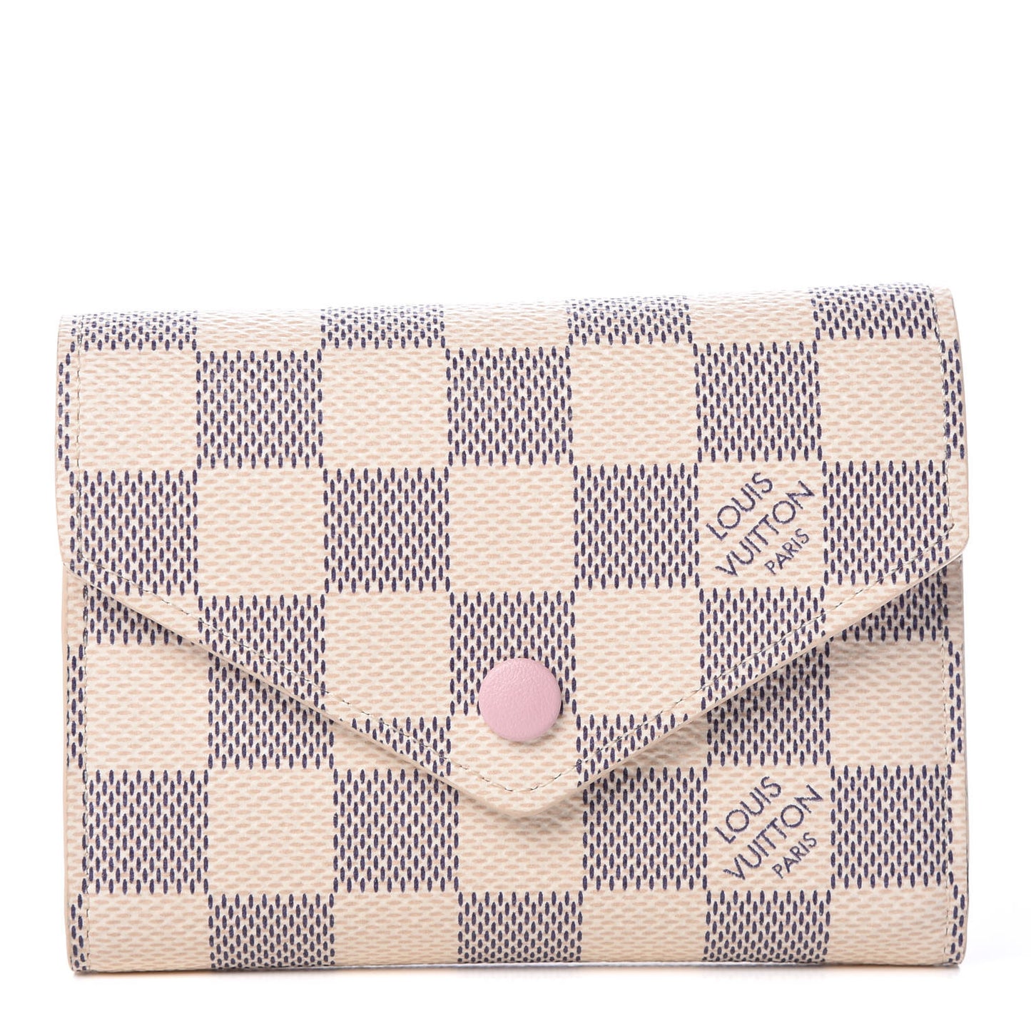 Damier Azur Victorine Wallet Rose Ballerine
