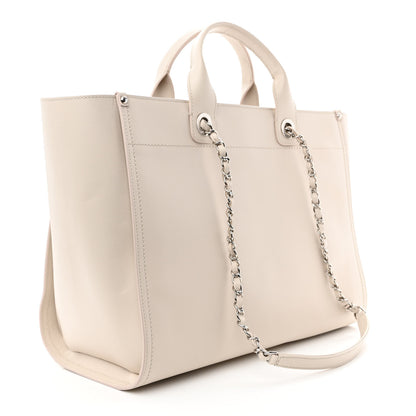 Chanel Caviar Medium Studded Deauville Tote Ivory 3 of 11