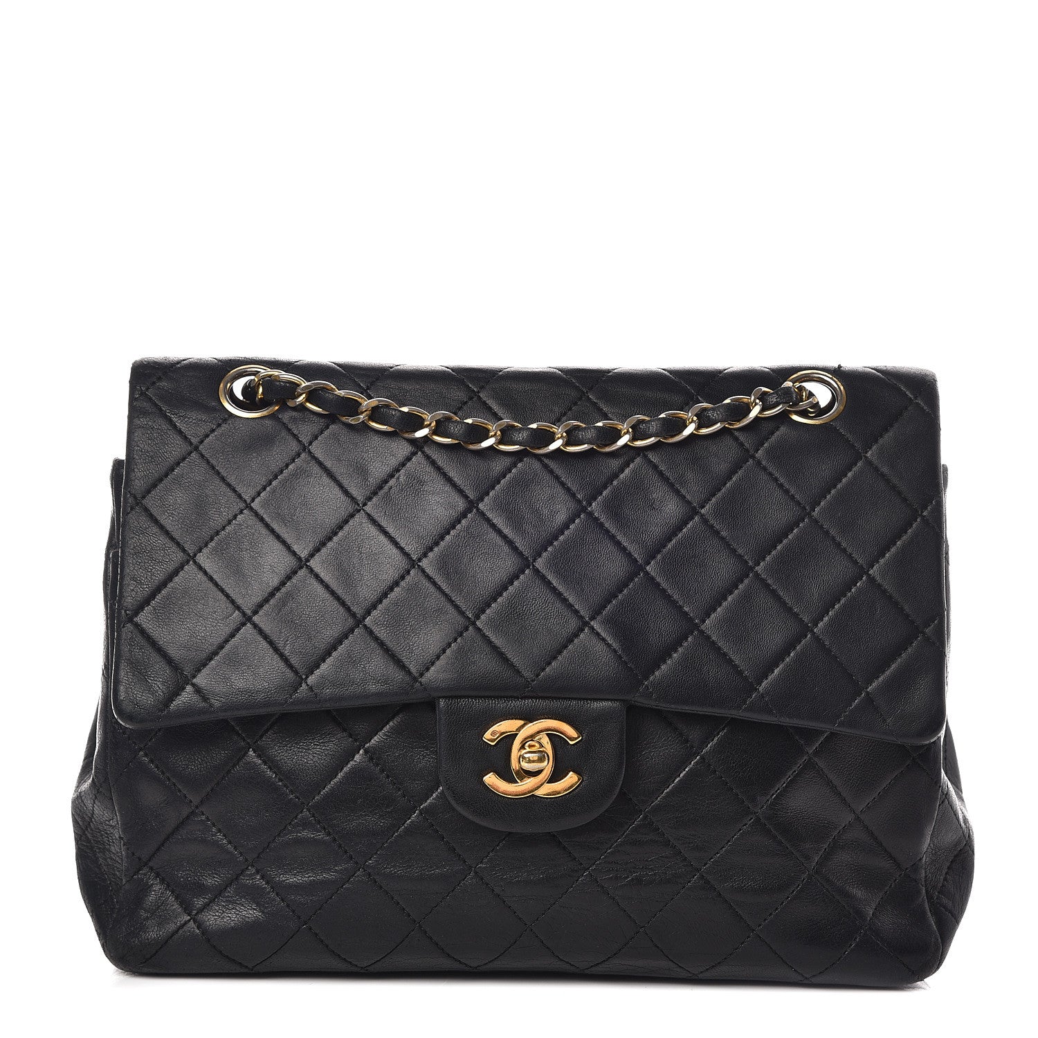 Chanel Lambskin Quilted Medium Double Flap Black 1 of 27