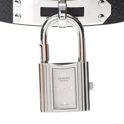 Hermes Stainless Steel Epsom 20mm Kelly Cadena Double Tour Quartz Watch Noir 4 of 12