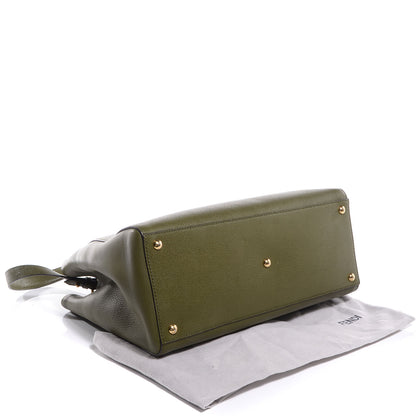 Fendi Vitello Elite Flamingo Regular 2Jours Tote Oliva 6 of 12