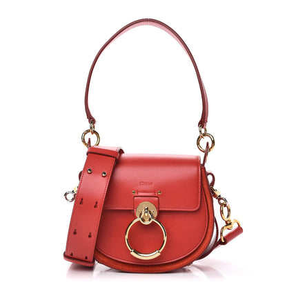 Chloe Calfskin Small Tess Bag Plaid Red 1 of 11