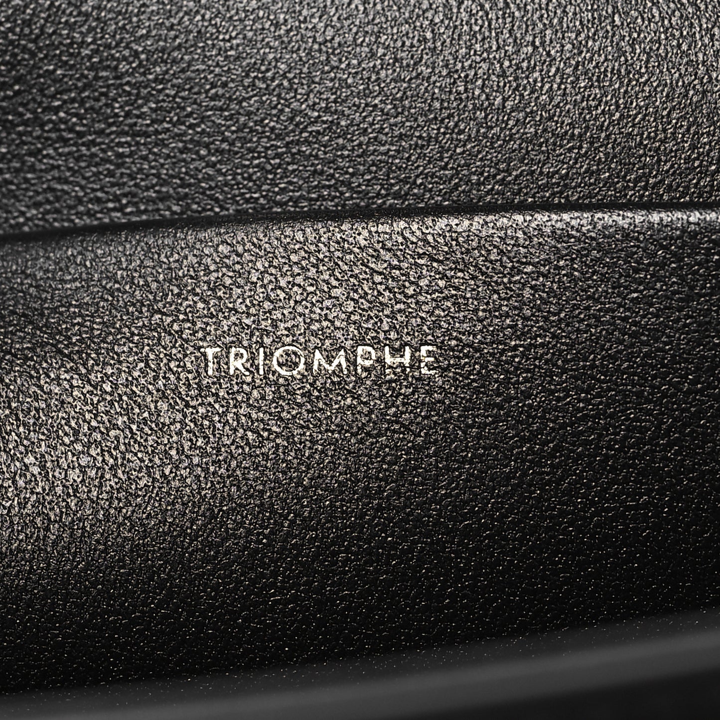 Shiny Calfskin Triomphe Shoulder Bag Black