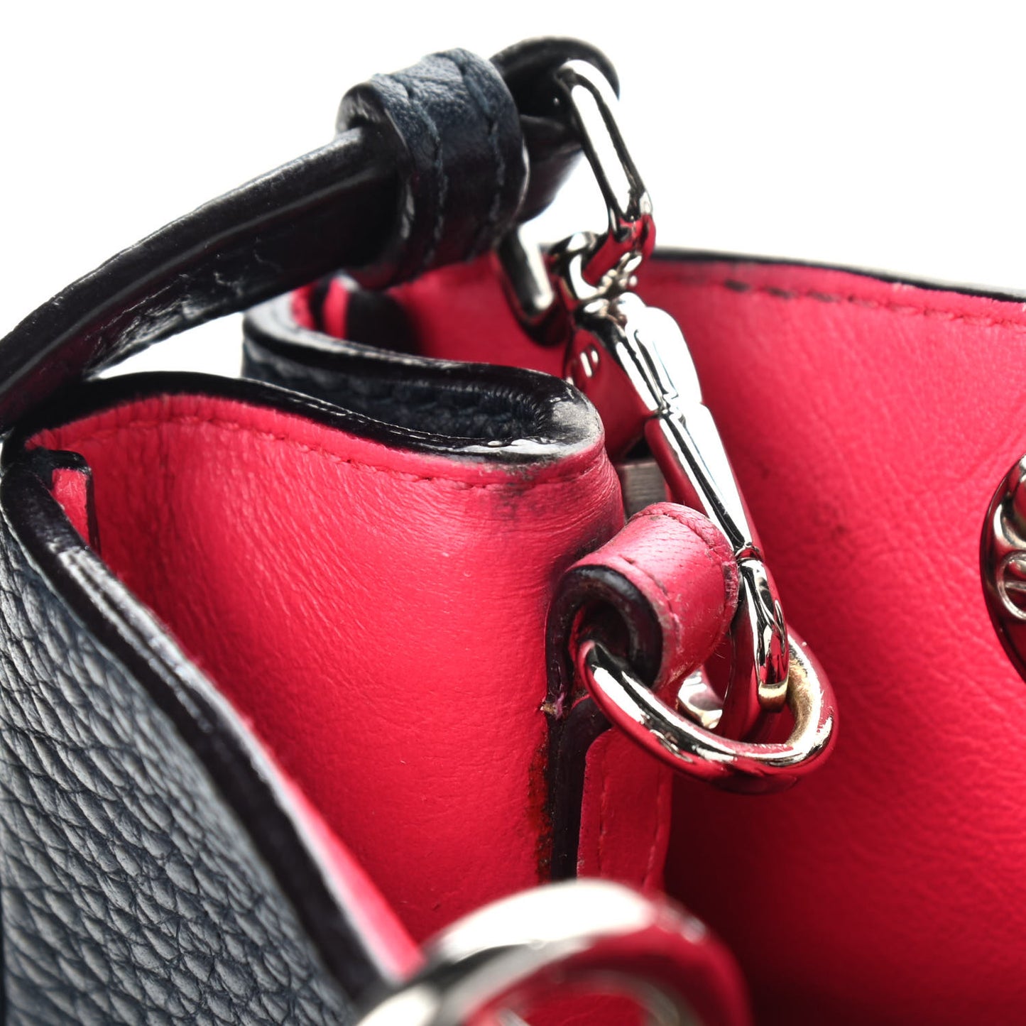 Bullcalf Small Diorissimo Tote Navy Fuchsia