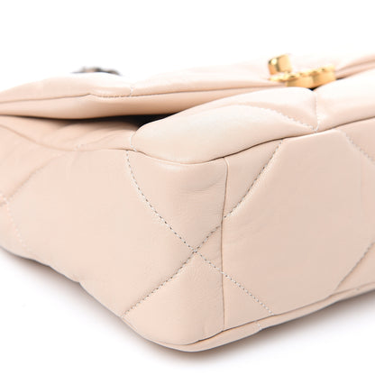 Chanel Lambskin Quilted Medium 19 Flap Light Beige 7 of 9