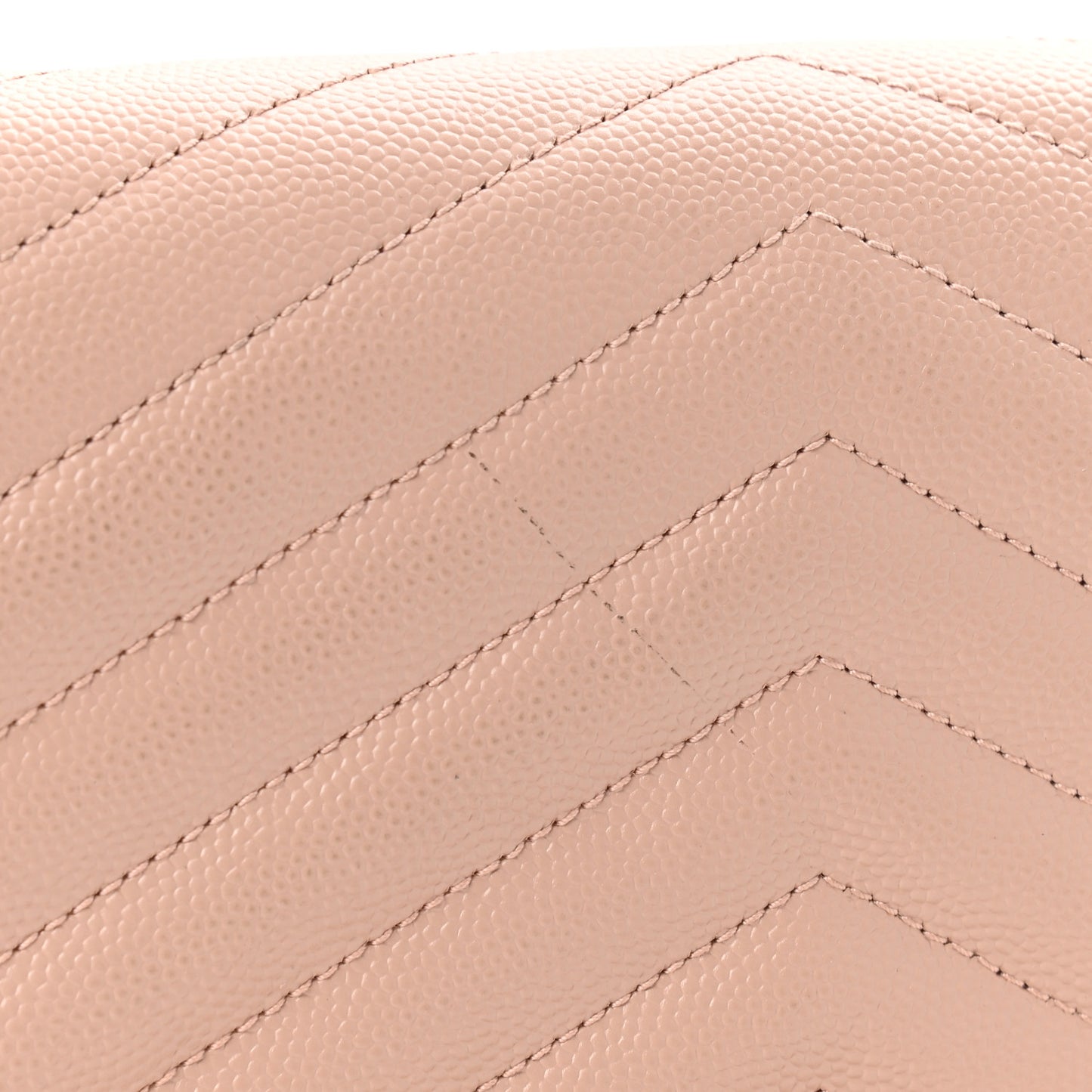 Grain De Poudre Matelasse Chevron Monogram Chain Wallet Pale Pink