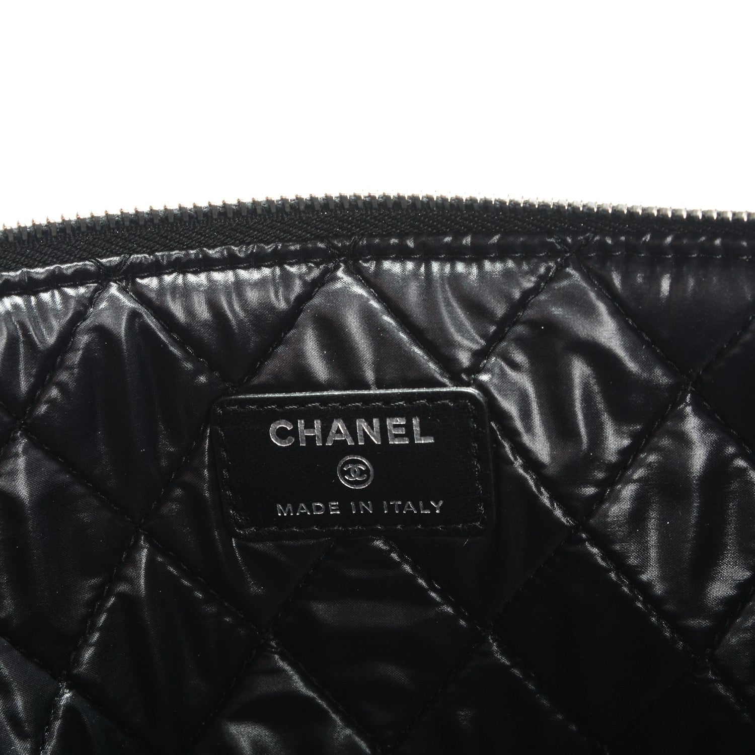 Chanel Lambskin Quilted Large Cosmetic Case Black 6 of 7