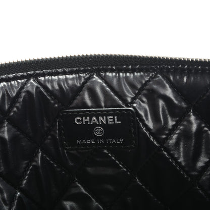 Chanel Lambskin Quilted Large Cosmetic Case Black 6 of 7